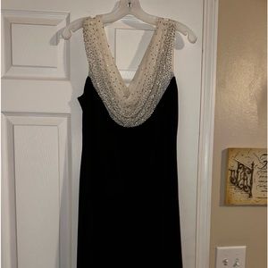 Cachet wedding/prom cowlneck gown Black 10